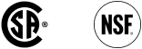 icones-certifications Certifiées CSA et NSF